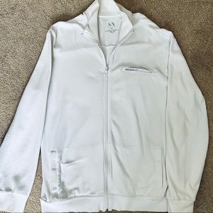 Armani Exchange White XL Zip Jacket